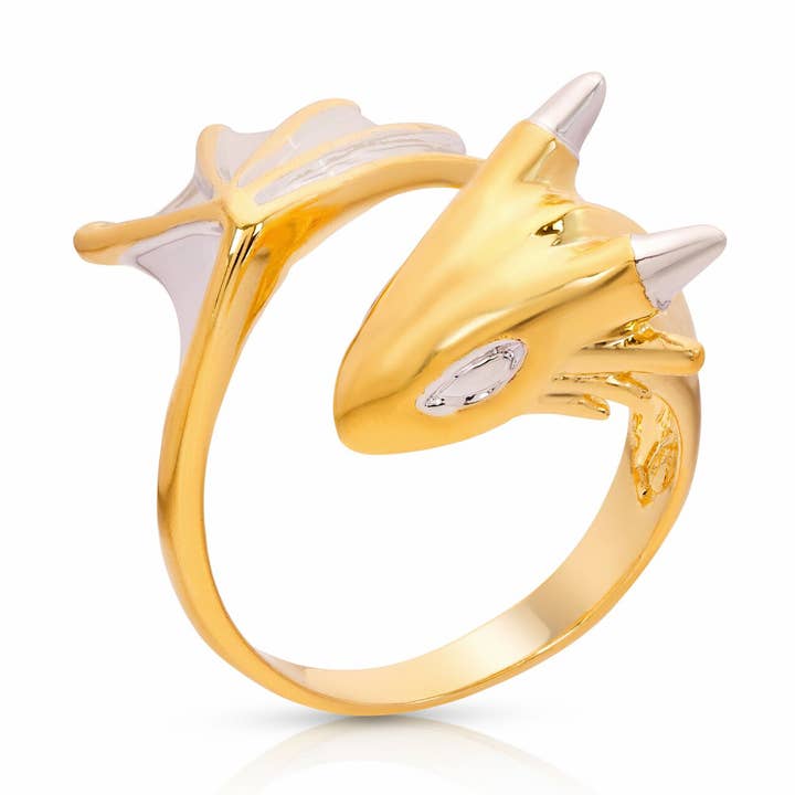 Baby Gold Warrior Dragon Vermeil Ring for wholesale by MONVATOO London