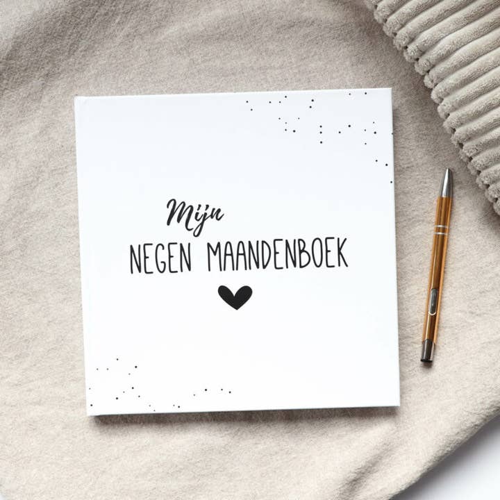 Negenmaanden Boek | Zwart/Wit | Stip voor wholesale door Fien & Feau