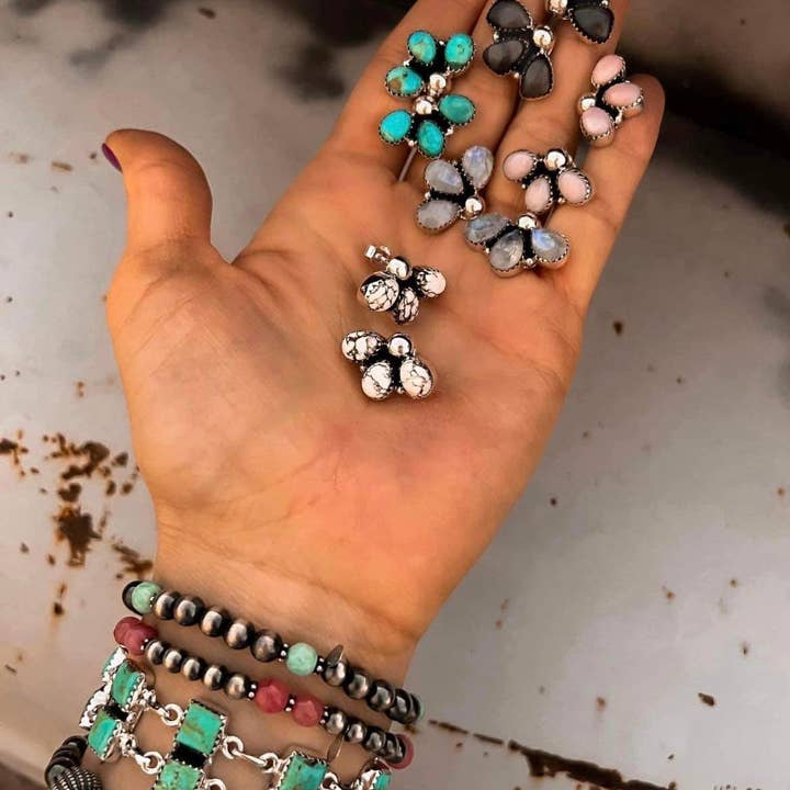 Krush Kandy - Wholesale Stud/Post Earrings - 3 Stone Cluster Earrings PREORDER0