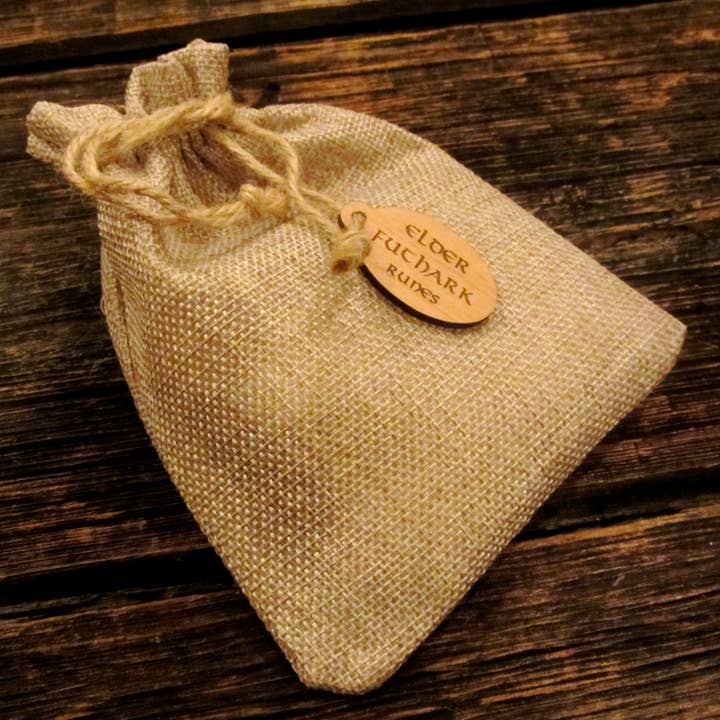 Woodland Woodworx - Wholesale Meditation Supplies - Elder Futhark Rune Set, Solid Engraved Alder Wood7