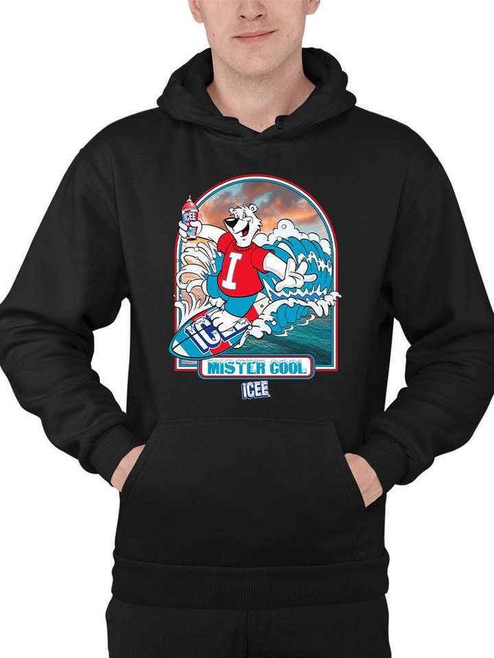 Officially Licensed ICEE Surfing Wave Vibes - Cool Graphic Design Men's Hoodie for wholesale by Snack Tees