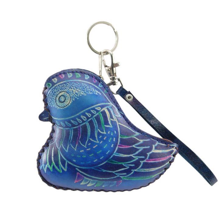 Handgefertigter Leder-Vogel-Geldbeutel CP3207 für den Großhandel von Sunflower Handmade leather inc