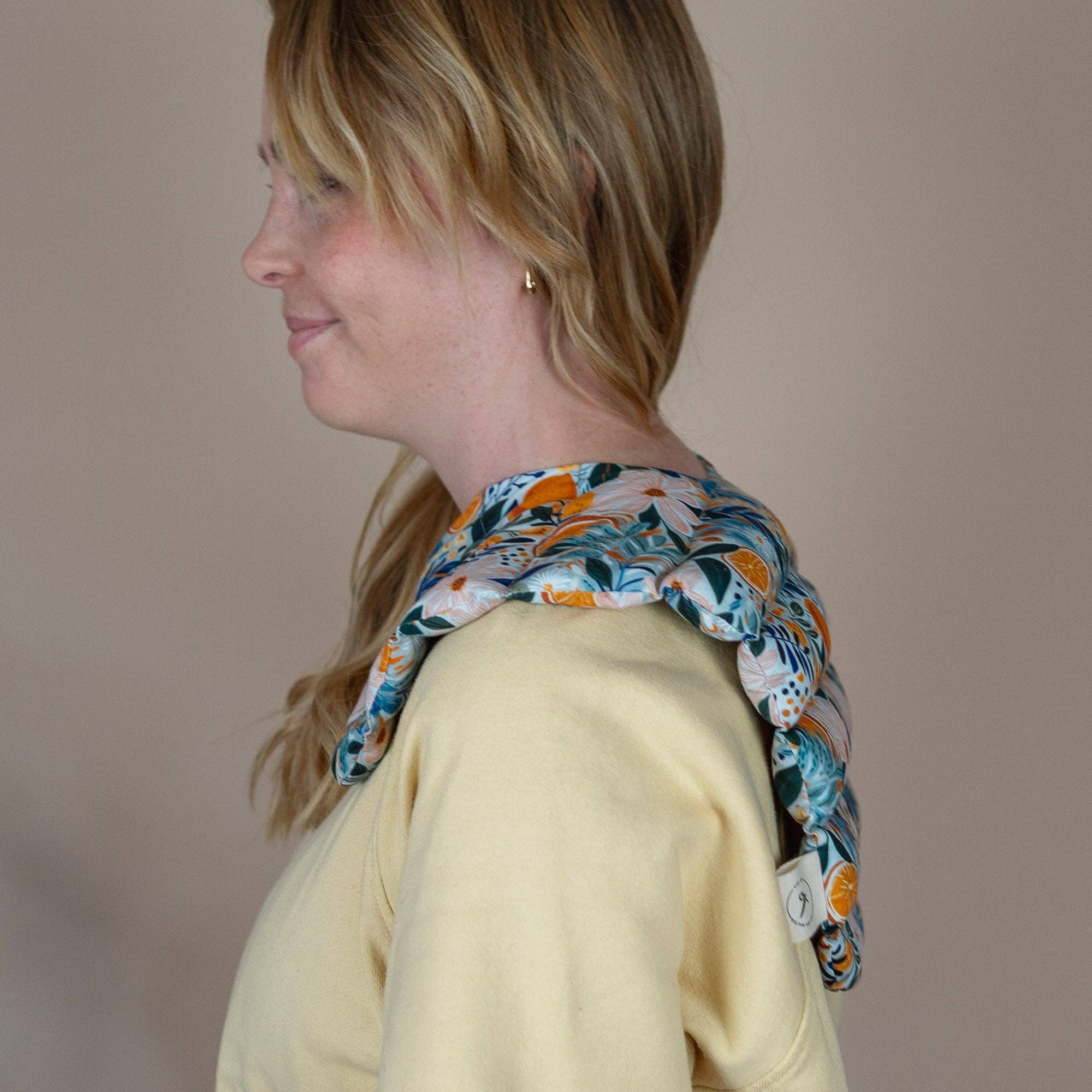 Tochter von Walter - Vente Bandeau pour le spa - Coussin pour épaules et nuque avec épeautre - Coussin de nuque jaune5