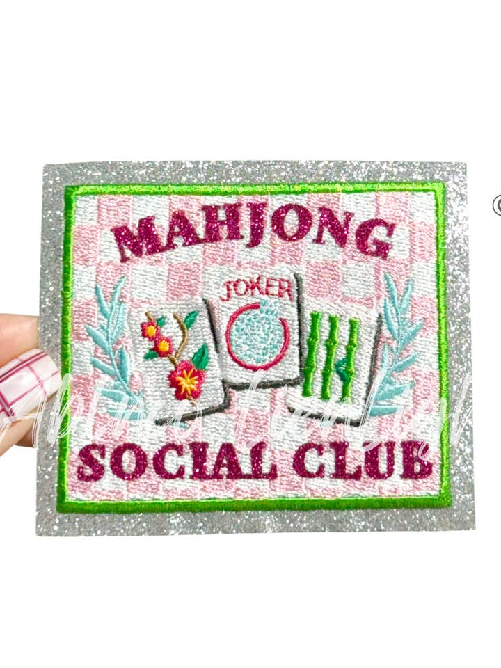Mahjong Social Club Embroidery Patch for wholesale by ABLNco