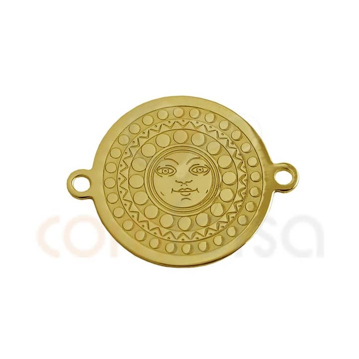 Sterling Silver 925 Sun Coin 14.5 Mm for wholesale by COM FORSA SL