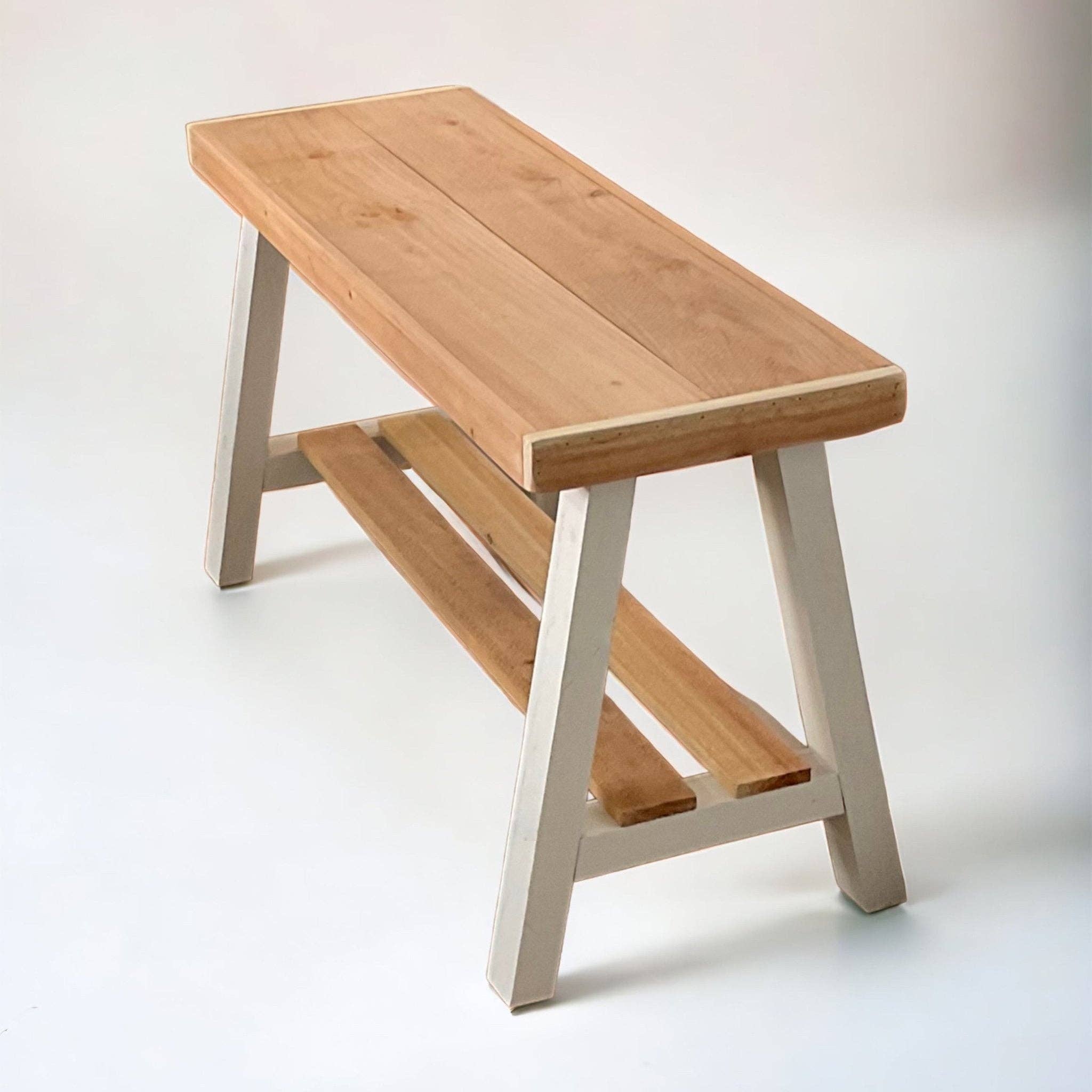 Intrinsic Haven – wholesale Bench – Farmhouse Olive Branch Solid Pine Wood Entry Bench9