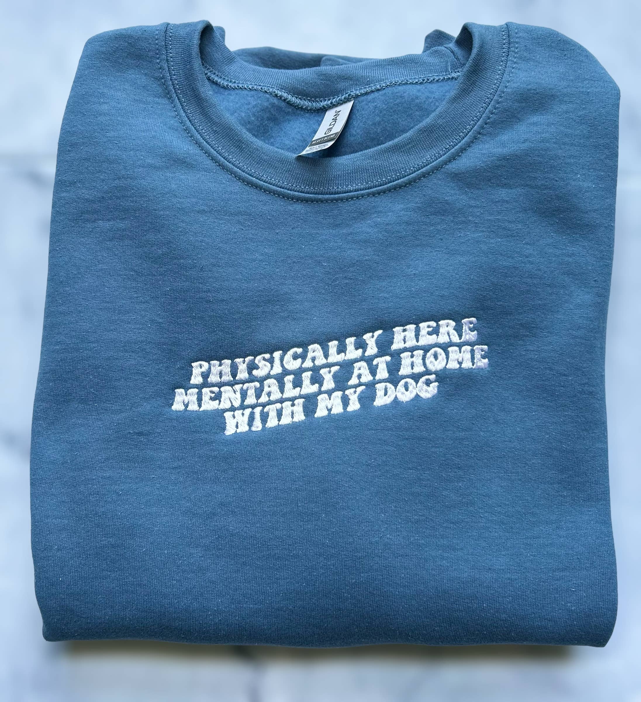 Rosie by Madison - Wholesale Graphic Sweatshirt - Unisex - Embroidered "At Home" Dog/Cat Crewneck3