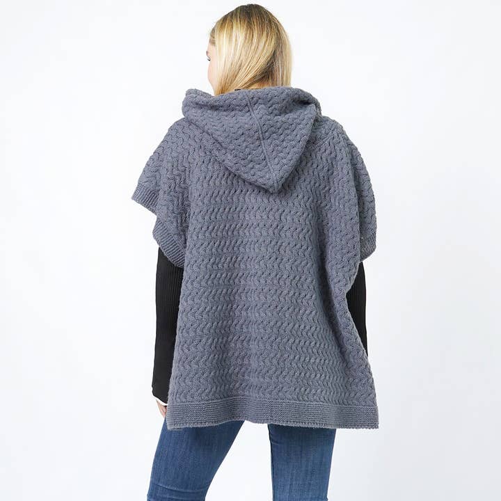 Sensibling Corp. - Wholesale Outerwear Vest - Women's - Textured Hoody Knit Vest6