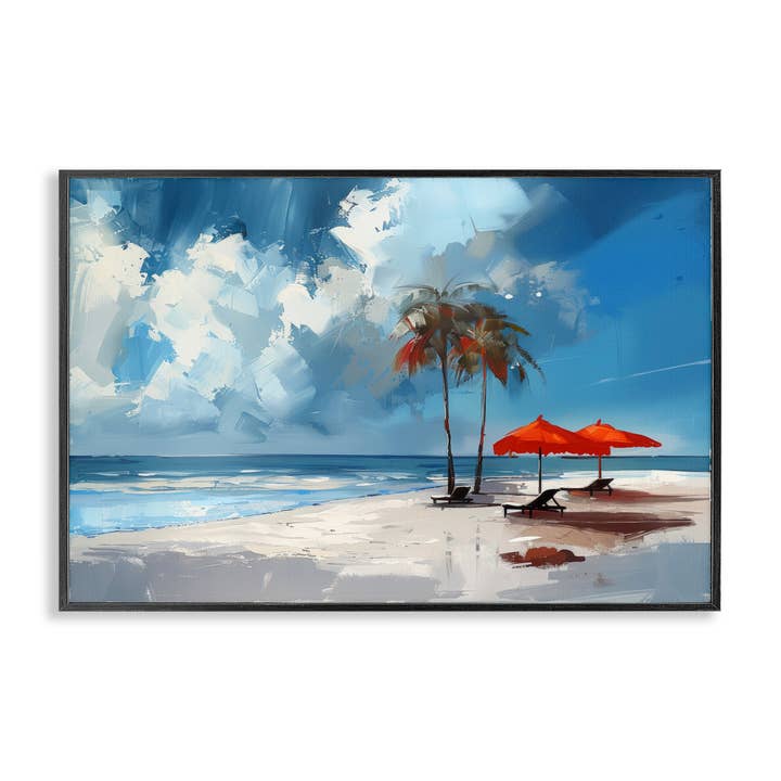 Sunny Seaside Palette Framed Art for wholesale by Stupell Industries