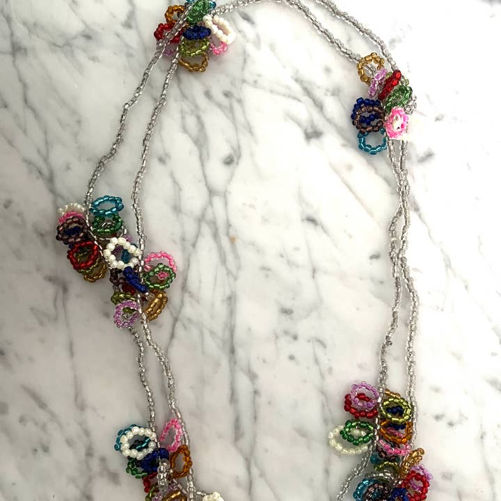 Colar Longo Arco-Íris Loopy com contas por atacado de Erik & Mike