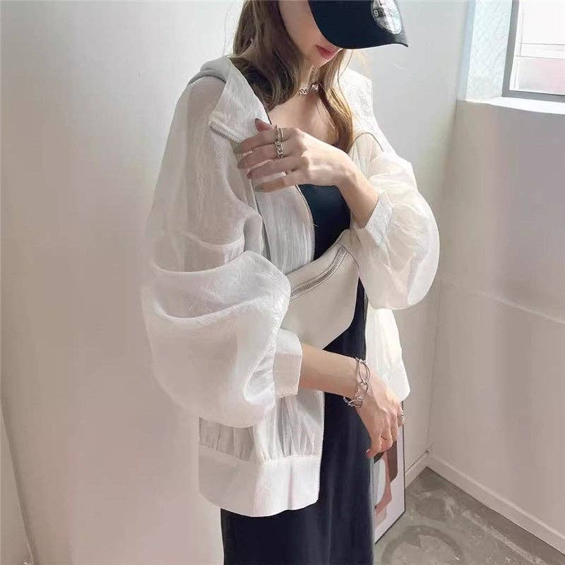 FurDecoration – Großhandel Hoodie – Damen – Leichtes einfarbiges Kapuzen-Sonnenshirt0