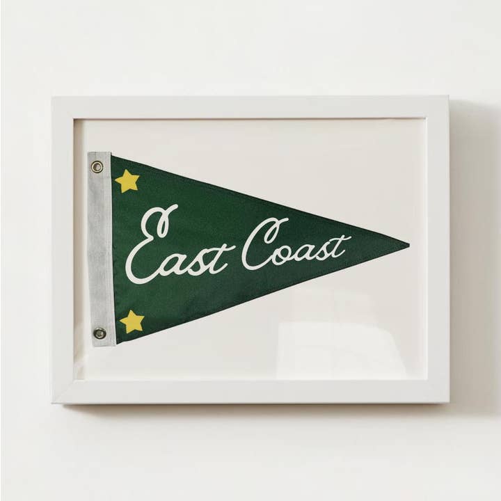 East Coast Pennant Print; East Coast Wall Art Poster for wholesale by Coastal Ave. Design