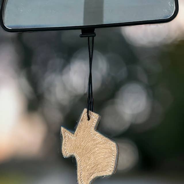 reSCENTit ~ Red Dirt Leather - Wholesale Car Freshener - Unisex - 2P-HAIR ON HIDE reSCENTable CHARMS 16