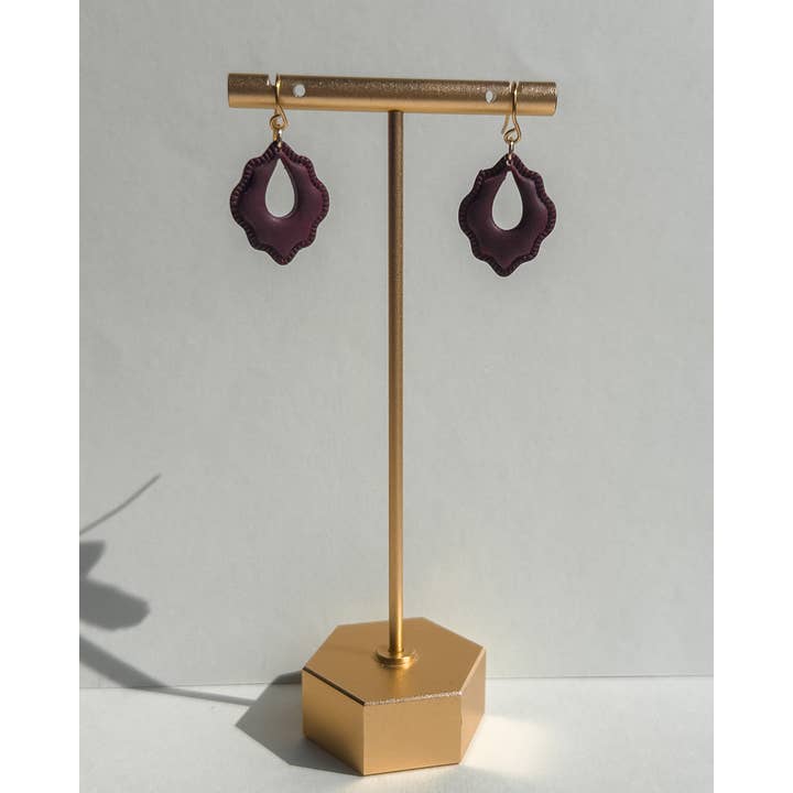 Clay & Fern Co. - Vente Boucles d'oreilles pendantes - Boucles d'oreilles Raya - Marron1