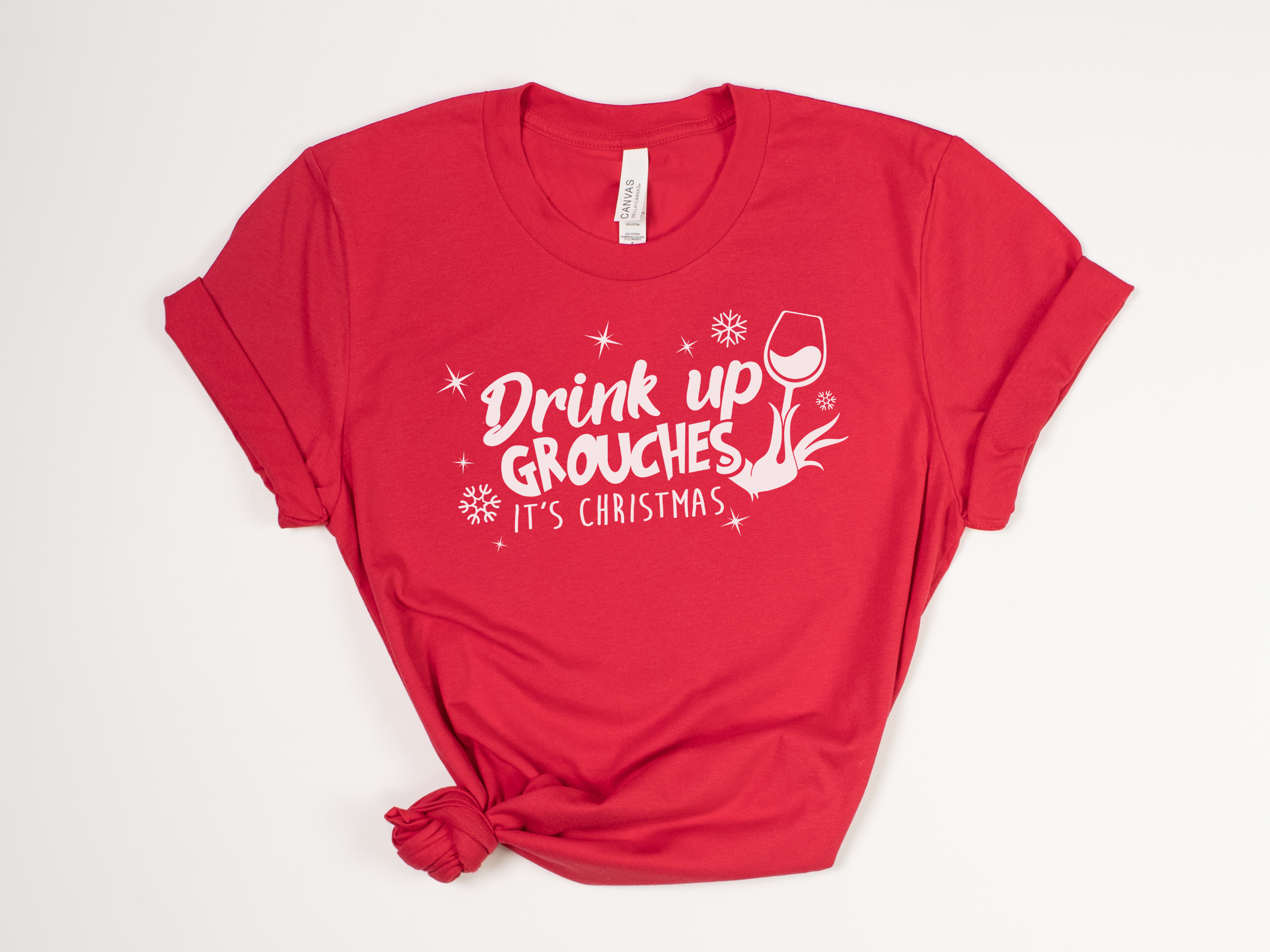Stiles Tee Co. - Wholesale T-Shirt (Graphic) - Unisex - Christmas T-Shirt – Drink Up Grouches – Retro Vintage Tee4