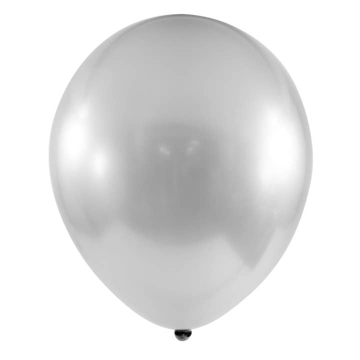 12" Chrome Latex Balloon - Silver for wholesale by Portofino International Trading, USA