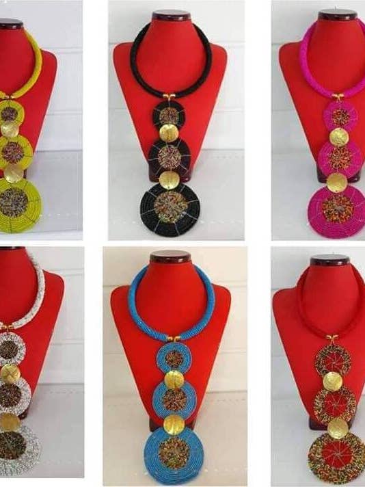 grossist lång pärlad masai maasai masaai chokerhalsband för wholesale av Delight merchants