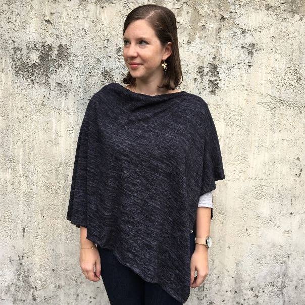 Dana Herbert – wholesale Poncho – Women's – Heather Jersey Poncho3