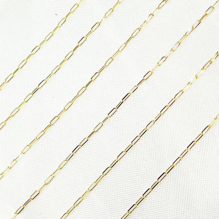Jewels & Chains - Wholesale Link & Chain Necklace - 027FVBFVT5byft. 14k Solid Gold Diamond Cut Paper Clip Chain