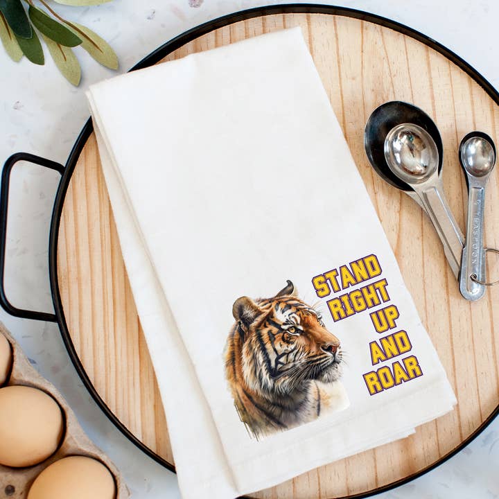 Roar Tiger Kitchen Towel for wholesale by Pelican Provision Co.