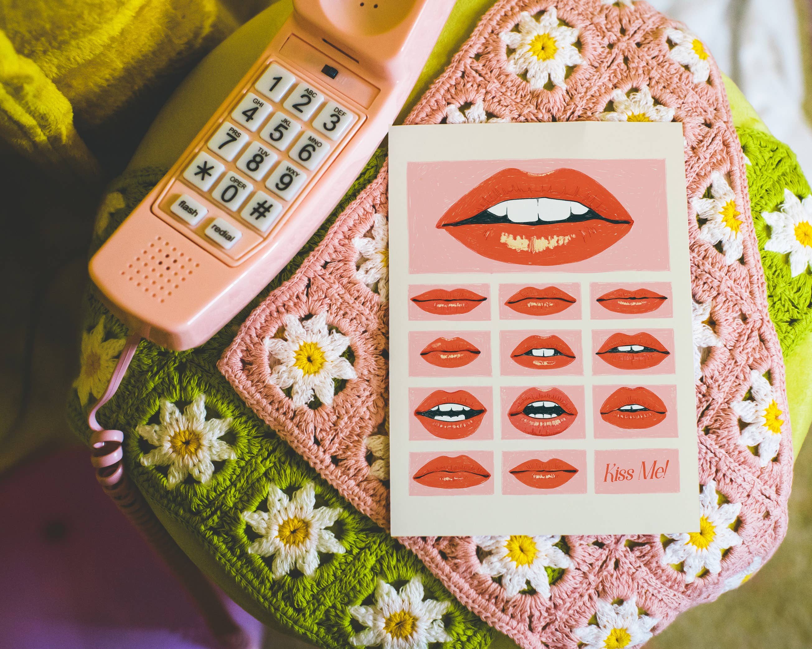 Artbaby & Co. - Vente Affiche d'art - Embrasse-moi ! Impression artistique Inspired Lips des années 19702