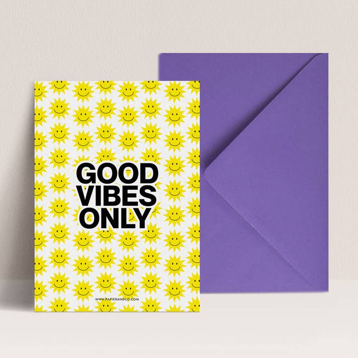Papier and Co. - Wholesale Everyday Greeting Card - Card - Very good vibes Sun0