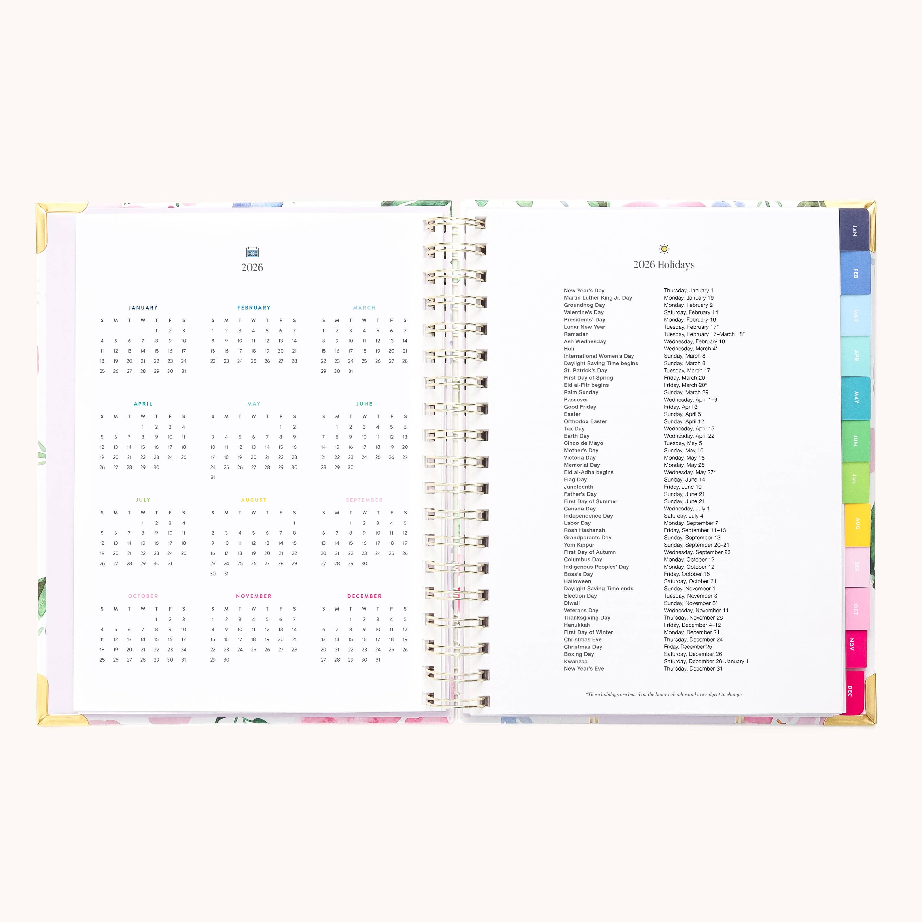 Simplified by Emily Ley – Engroshandel Planner – 2026 Spiral Ugentlig Forenklet Planner - Sommerhus Blomster6