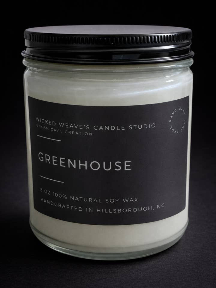Gewächshaus Sojawachskerze (4 Größenoptionen) für den Großhandel von Wicked Weave’s Candle Studio