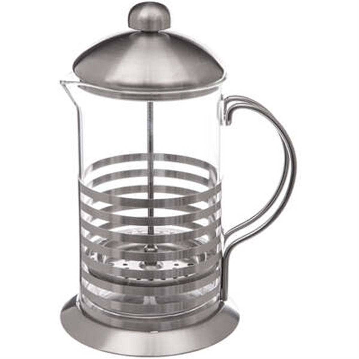 TSJJ - Wholesale French Press - 80cl Stripe Glass French Press Coffee Maker0