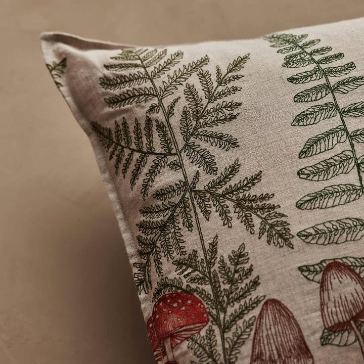 Coral & Tusk - Wholesale Lumbar Pillow - Mushrooms and Ferns Lumbar Pillow1