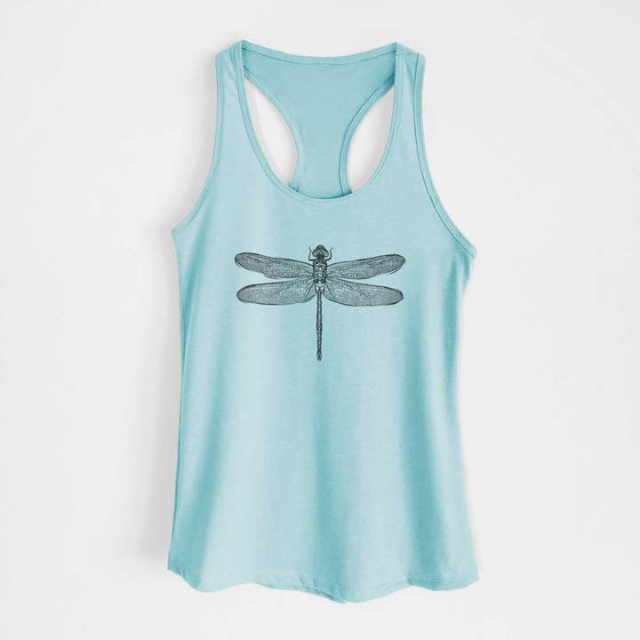 Because Tees - Wholesale Tank Top - Women's - Anax Junius - Green Darner Dragonfly - Women's Racerback Tanktop