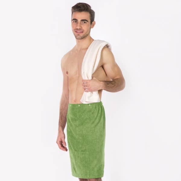 Sauna Sjov Mænds Kilt/Sarong 522 Mos for engroshandel hos Framsohn Frottier