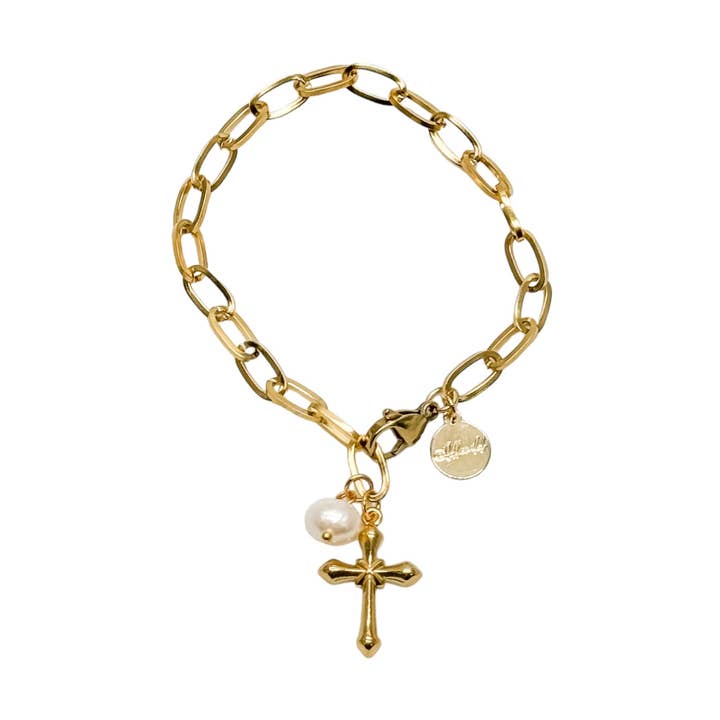Promise Cross Charm Bracelet for wholesale by Idlewild Everyday