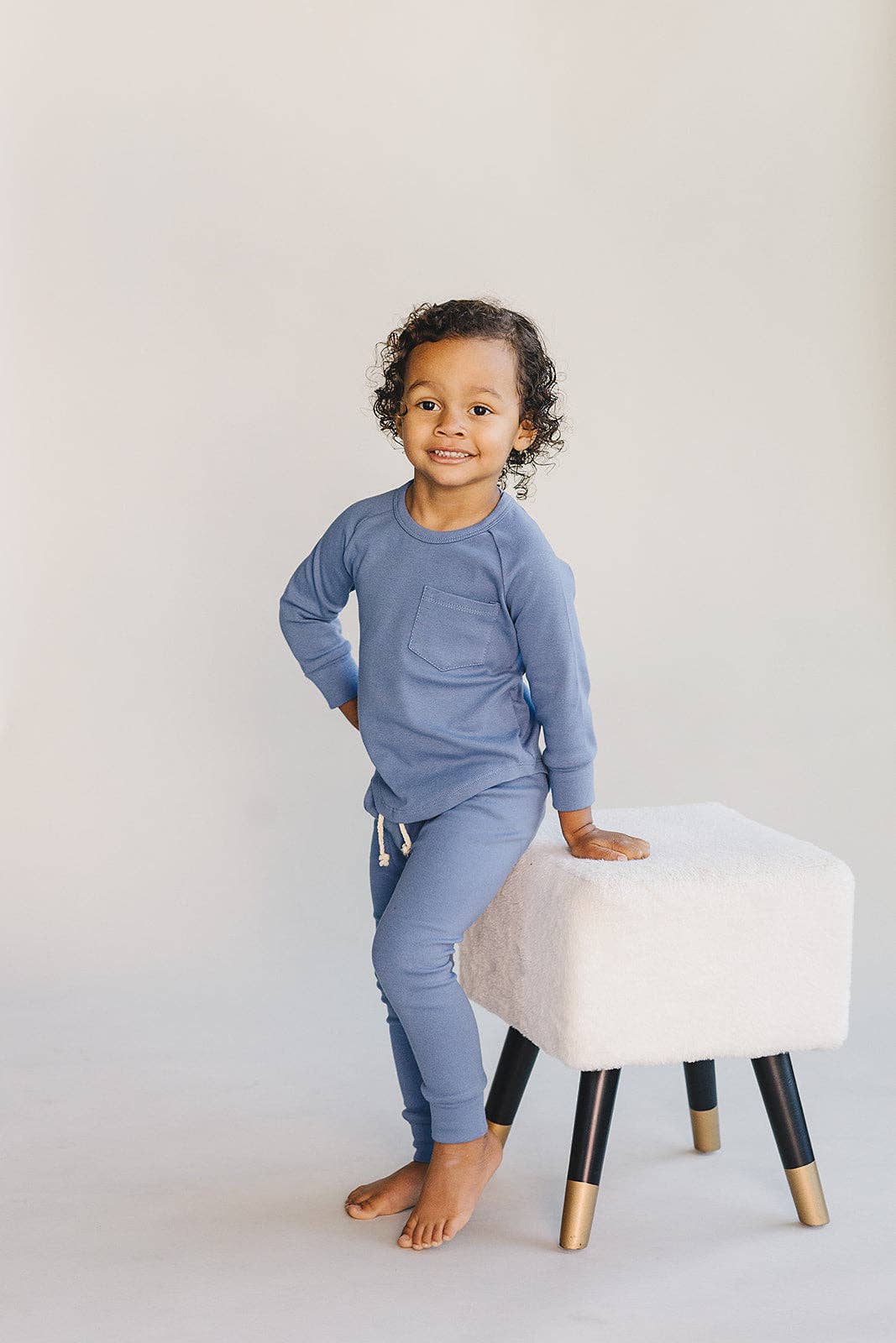 Lucky Panda Kids - Venta al por mayor Conjuntos de ropa cómoda - Niños - Conjunto de descanso | Azul océano12