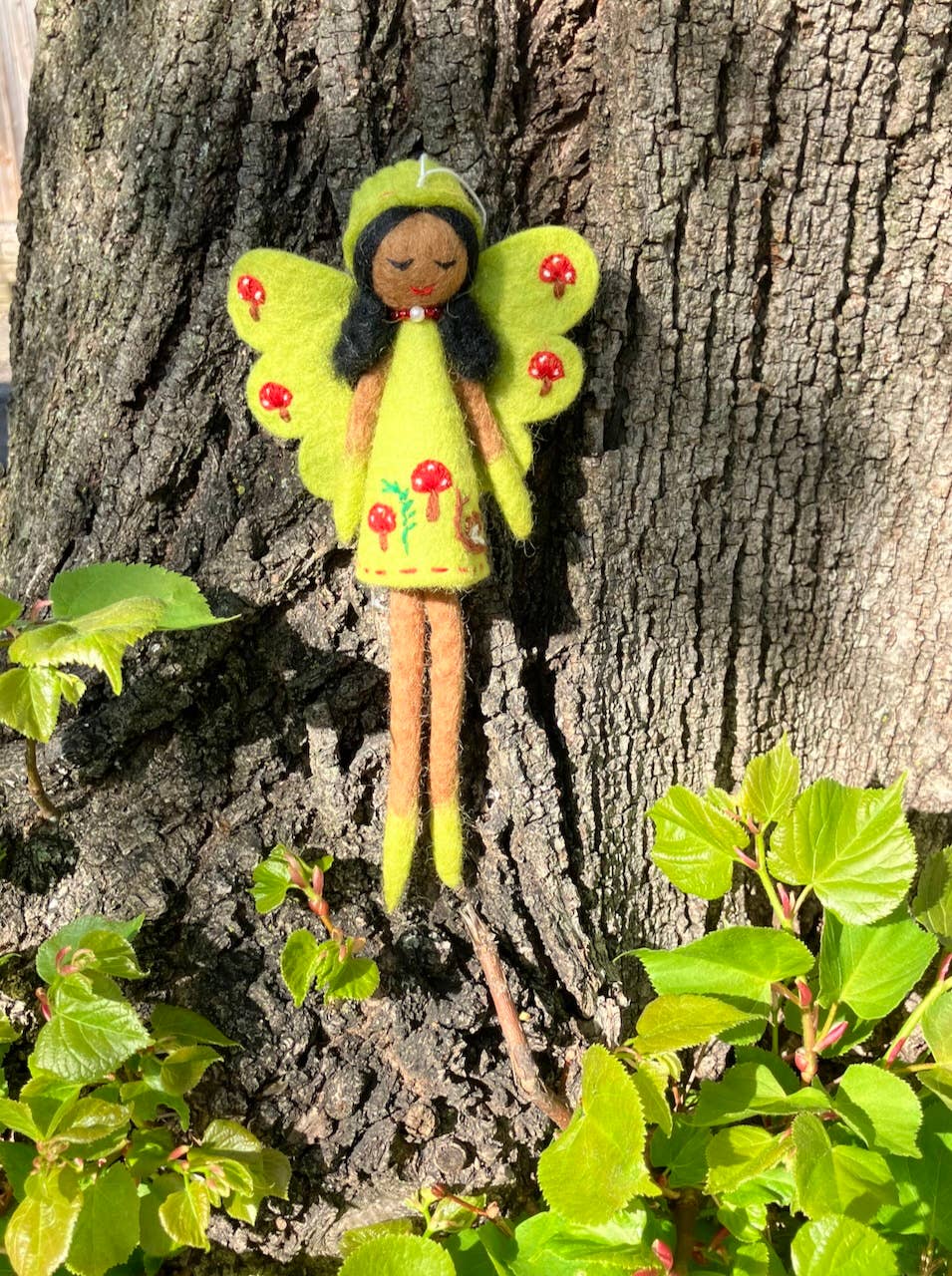 Women of the Cloud Forest - Wholesale Ornament - Fern Fairy Felt Ornament3