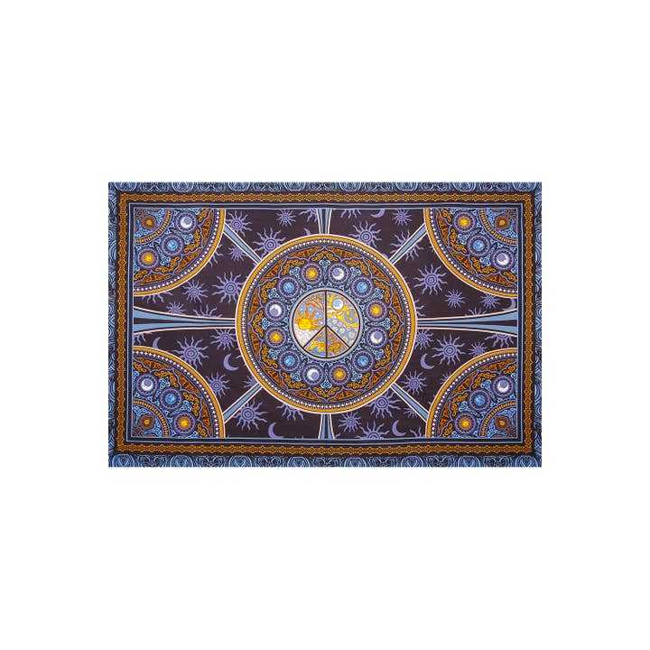 Sunshine Joy - Wholesale Tapestry/Textile - Peace Tapestry Hippie Boho Dorm Tapestries Hanger Packaged1