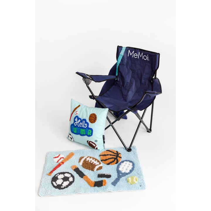 Navy MeMoi Folding Portable Beach Chair for wholesale on Faire3