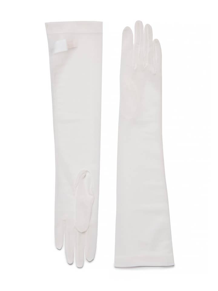 (734) Formell armbågslång genomskinlig handske för wholesale av AMATO NEWYORK Carolina Amato