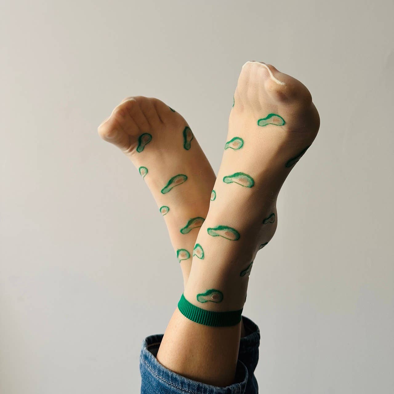 sockette - Wholesale Socks - Women's - Clémence - Women's novelty socks with fruit - AVOCADOS