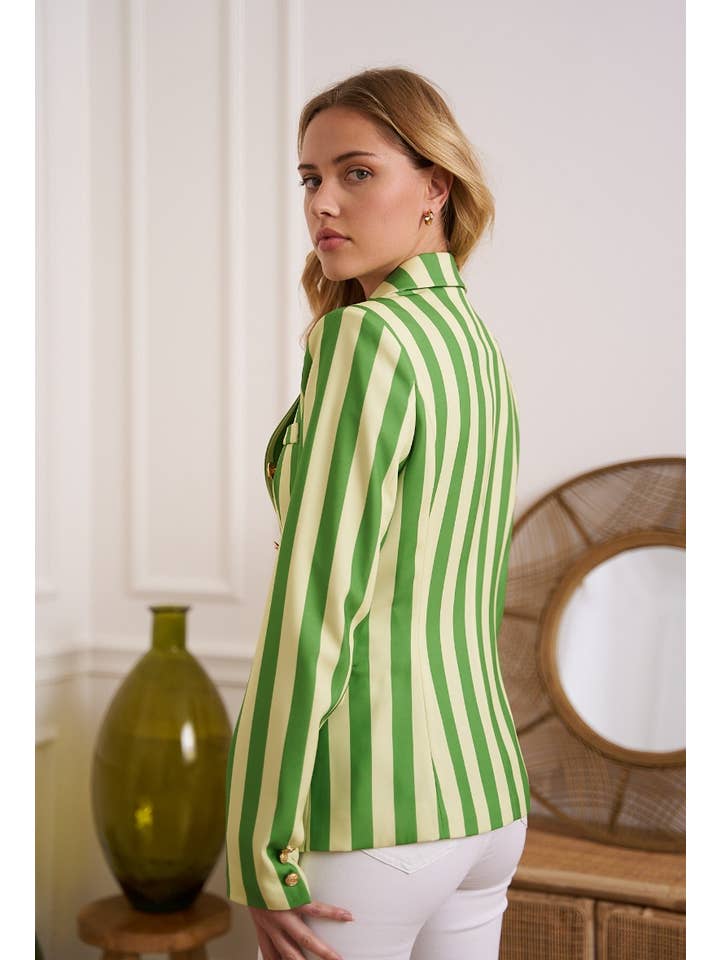 Attentif Paris - Wholesale Blazer - Women's - Striped blazer jacket