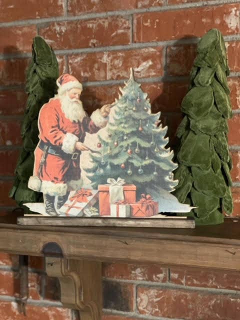 LAND OF COTTON – Großhandel Weihnachtsschmuck – Vintage roter Weihnachtsmann zum Dekorieren des Baums, zum Hinstellen1