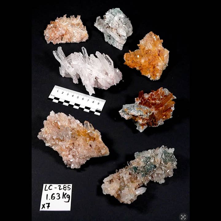 Rainbow Lemurian Quartz Clusters Mixed variety lot LC-285 for wholesale by Lemurian Quartz