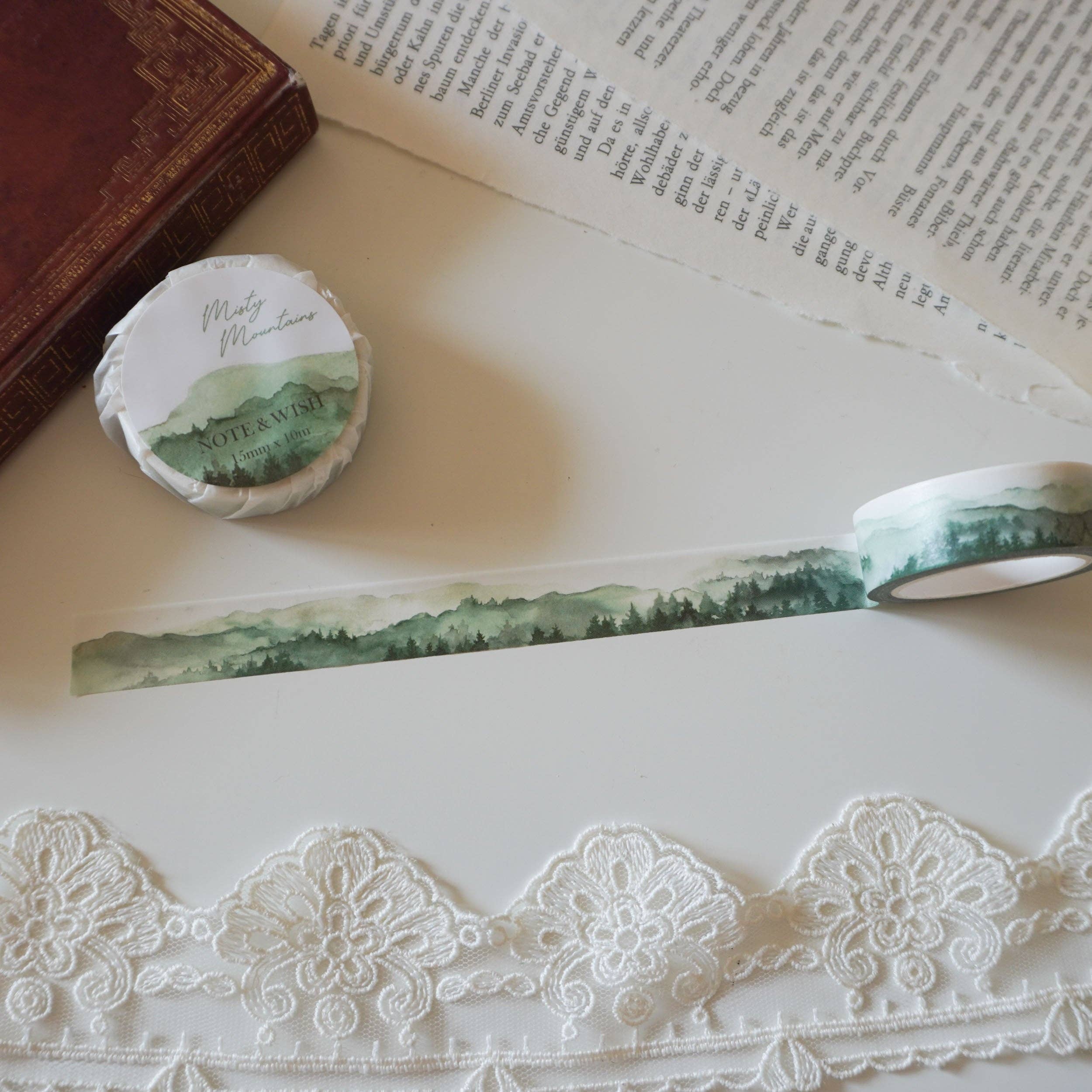 Note & Wish - Wholesale Washi Tape - Misty Mountain Washi Tape, Note & Wish Washi1