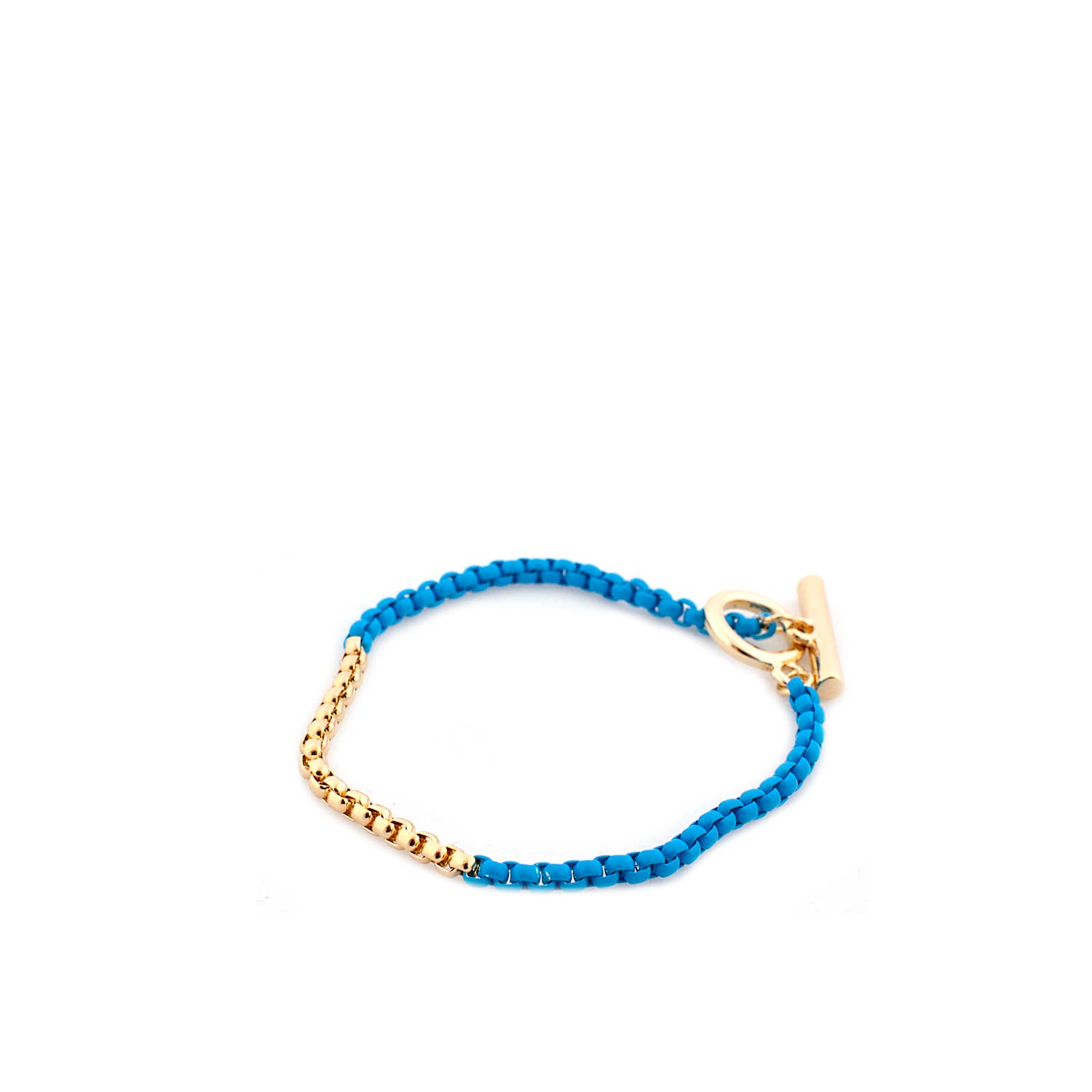 Marlyn Schiff - Wholesale Link & Chain Bracelet - Metal & Enamel Box Chain Bracelet2