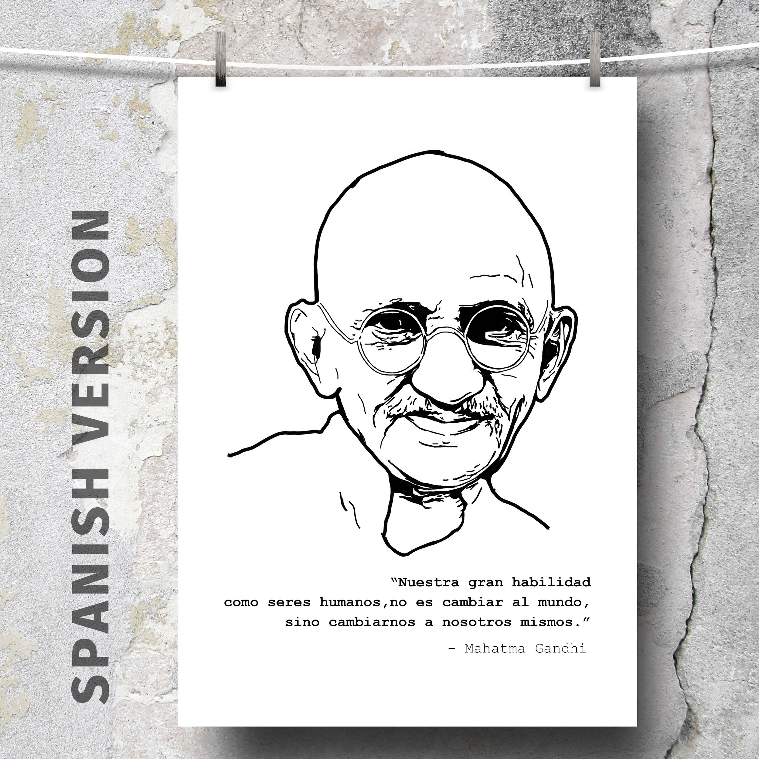 Mar&Ella – Engroshandel Kunsttryk – Mahatma Gandhi1