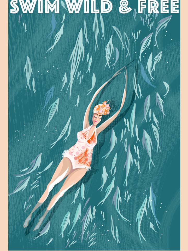 ART PRINT – 'SHOAL' (A5, A4 & A3) for wholesale by Lydia. London