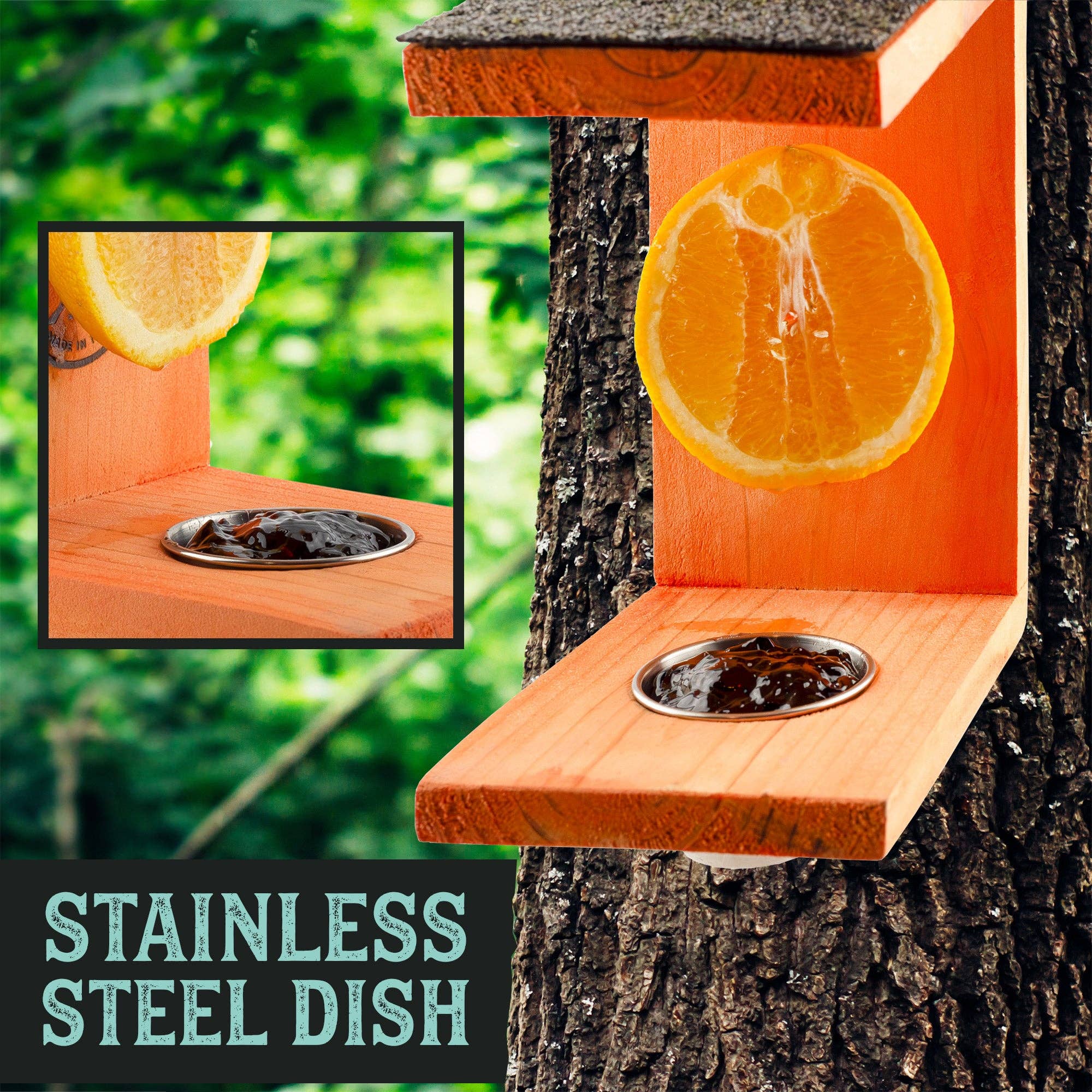 Kurated Korner - Wholesale Bird Feeder - Uncle Dunkel's Handmade Oriole Bird Feeder4