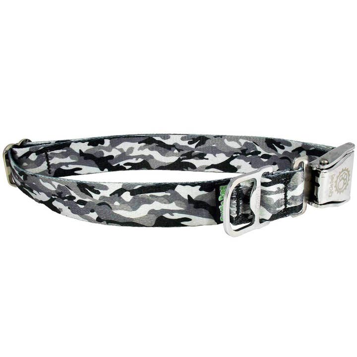 Ecoweave Snow Camo Dog Collar for wholesale by Cycle Dog
