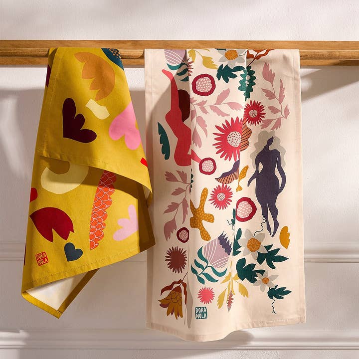 Verhalen Licht Theedoek voor wholesale door Dora Nola