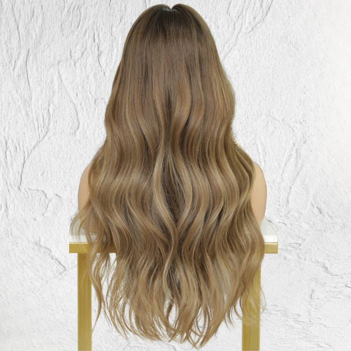 Milk & Honey - Wholesale Hair extensions - Natural Black 13*5*1 Human Hair Wig with Brown Money Pieces